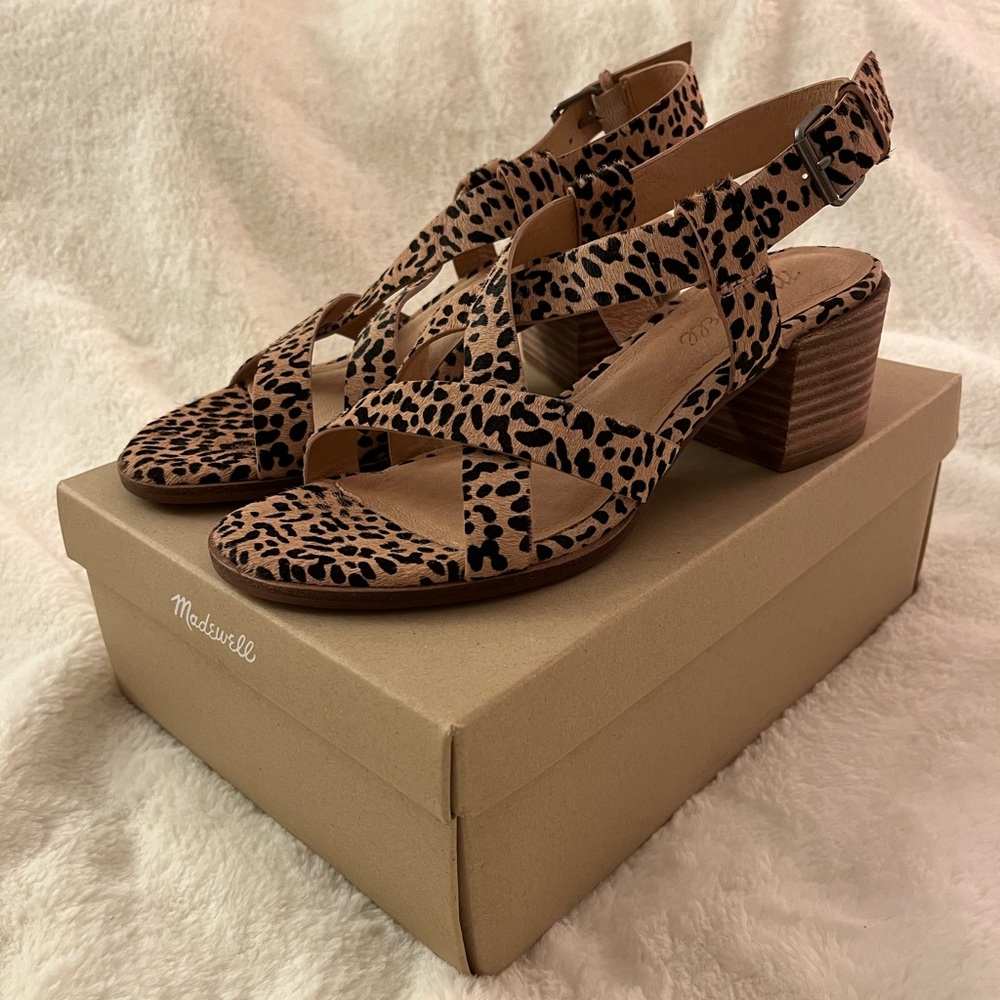 NWB Madewell Leopard Print Sandals